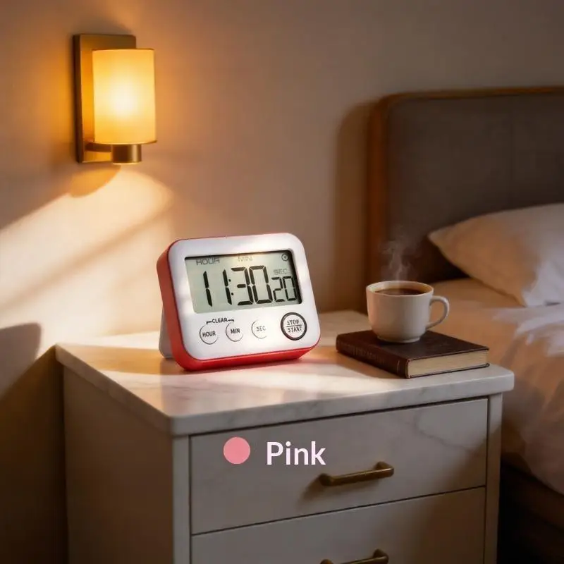 Digital Kitchen Timer Long Battery Life Large LCD Display Precise Countdown for Kitchen Cooking Student Exam Timing