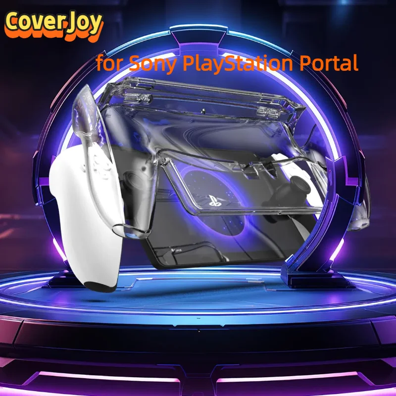 

Прозрачный чехол CoverJoy для PlayStation Portal, эргономичный силиконовый защитный корпус, противоударная задняя крышка, игровые аксессуары