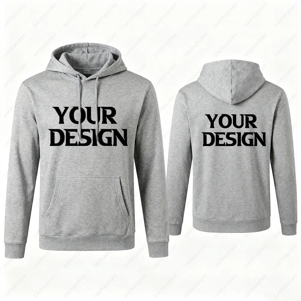 2025 لتقوم بها بنفسك مخصص شعار العلامة التجارية الخاصة بك جديد الخريف الشتاء بلايز الرجال عادية بلون هوديس البلوز البلوز الرجال الملابس #6