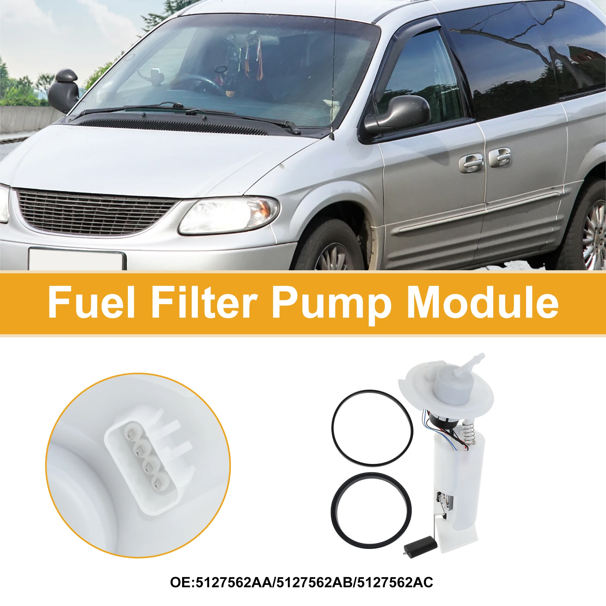 

X Autohaux Electric Fuel Pump Assembly for Chrysler Voyager Town & Country for Dodge Caravan Fuel Filter Pump Module 5127562AC