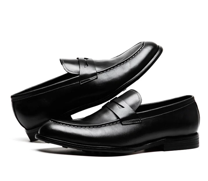Luxury Loafers Genuine Leather Flats Men Cowhide Designer Shoes Casual Shoes Male British Retro Sneakers Spring Autumn Winter