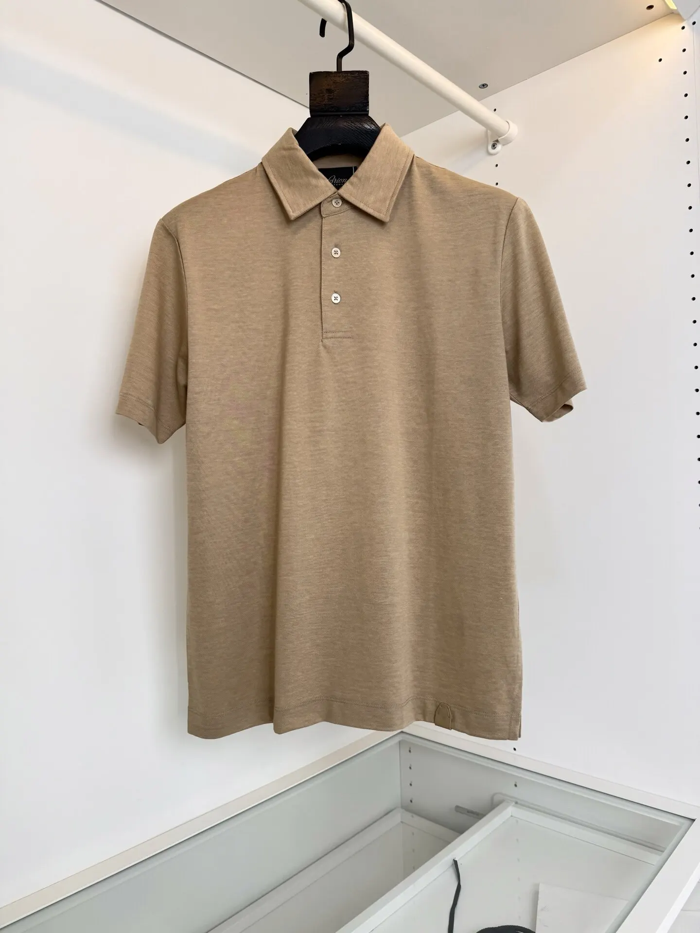 Bri 26 summer solid color classic old money style men's business casual short-sleeved POLO shirt