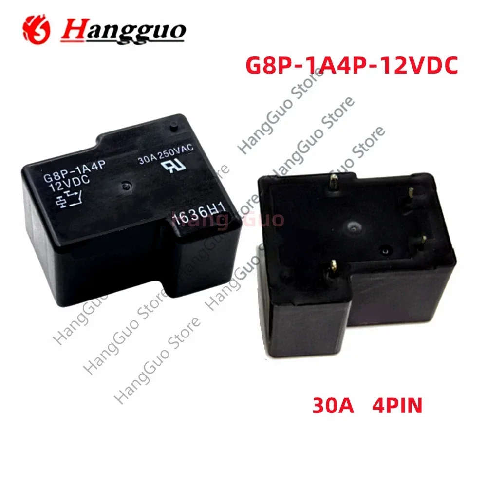5PCS/Lot Original G8P-1A4P-12VDC G8P-1A4P-24VDC DC12V DC24V power relay 30A 4-pin group normally open