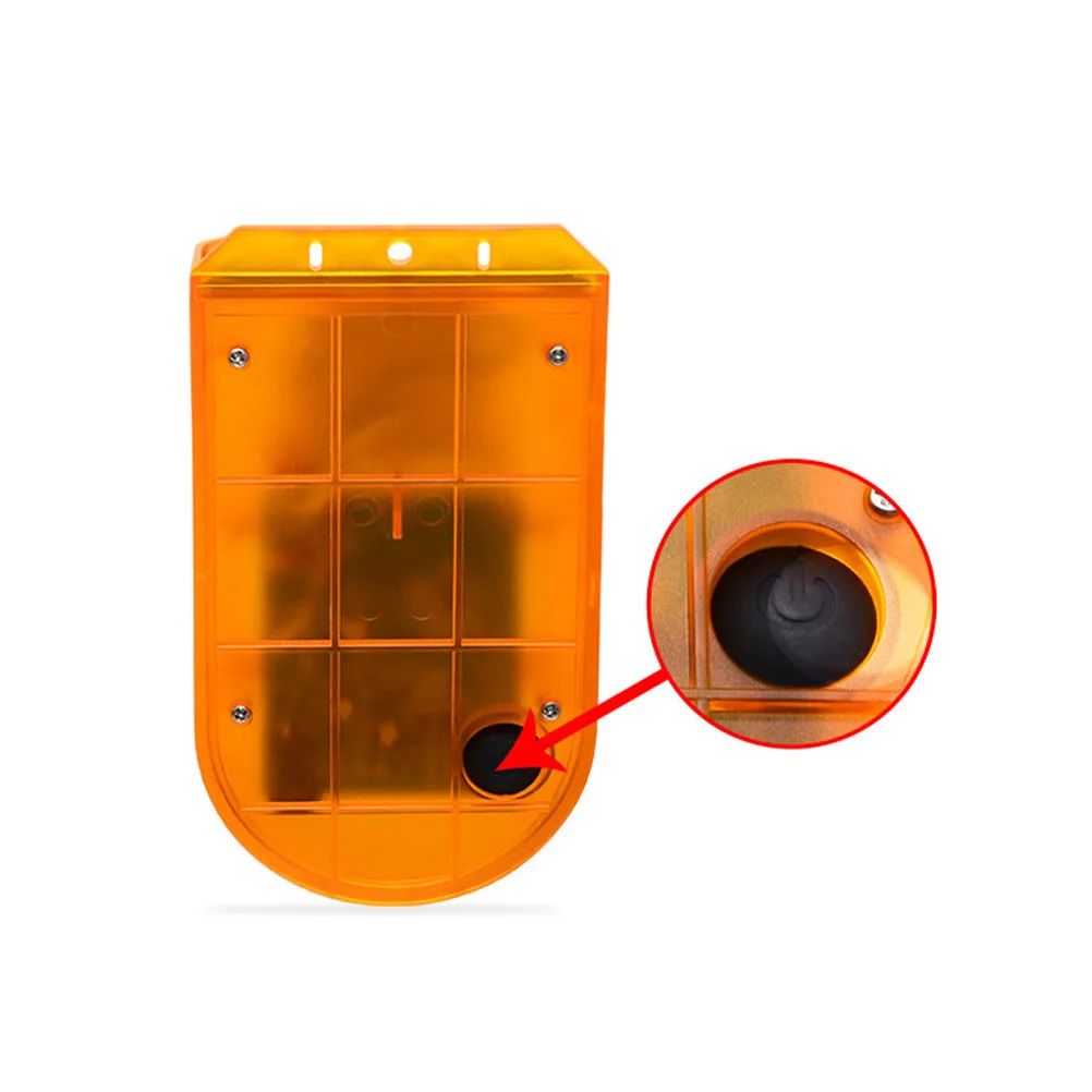 

Panel Solar Alarm Light Anti-theft Lamp outside Lights with Sensor Orange Abs Warning