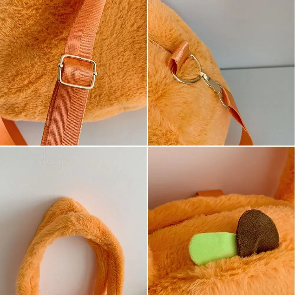 Kawaii Capybara Plush Backpack for Women Versatile Cartoon Funny Capibala Crossbody Bag Large Capacity Tote Bag