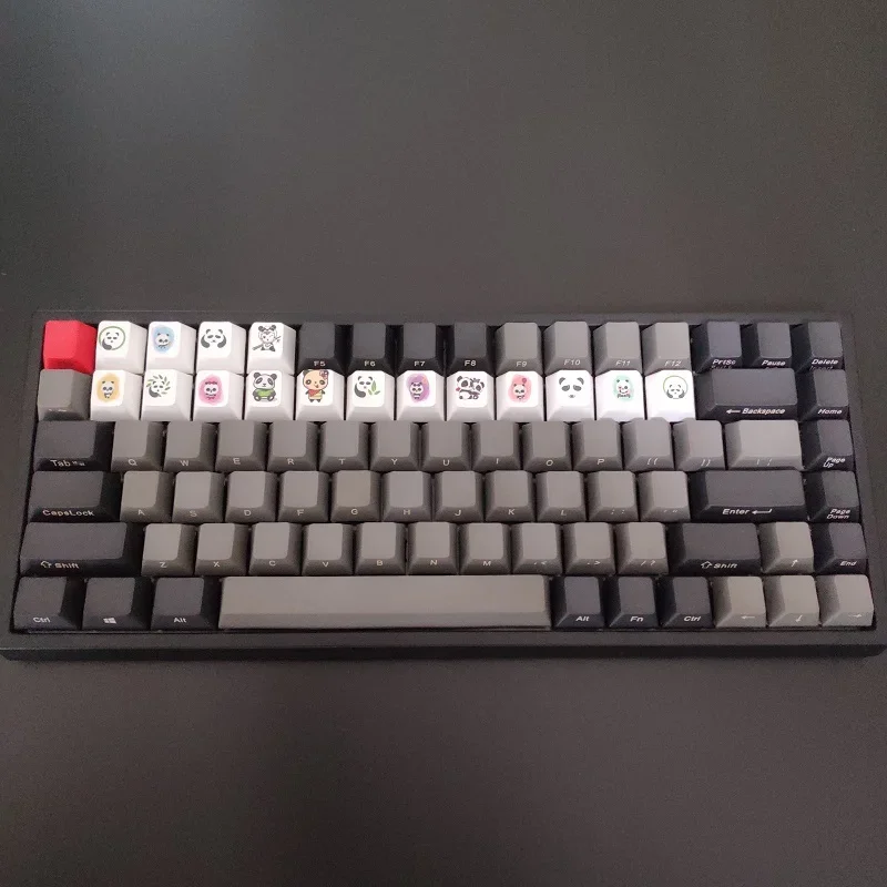 Cherry profile Panda keycaps Dyesub PBT Artisan Cartoon for mx switch keyboard