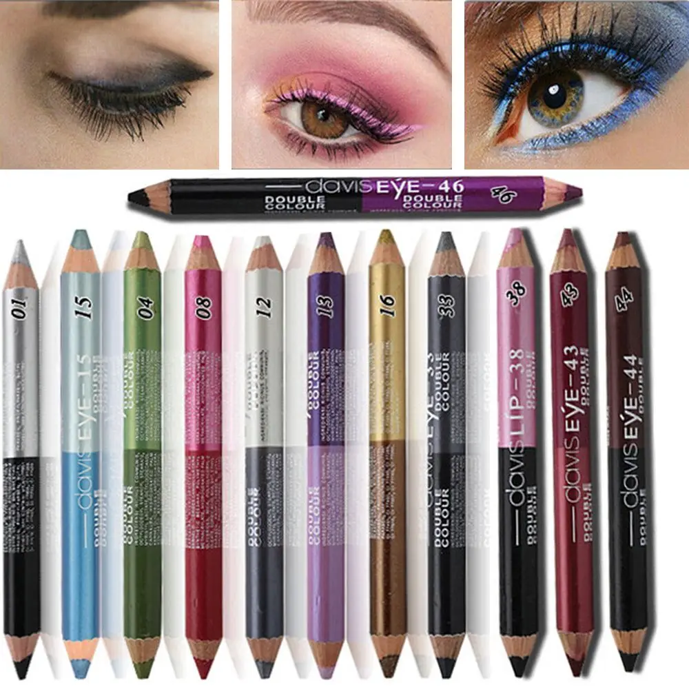 Glitter Long-Lasting Durable Double-headed Professional Waterproof Makeup Tools Cosmetic Eyeliner Pencil Eye Shadow Pencil