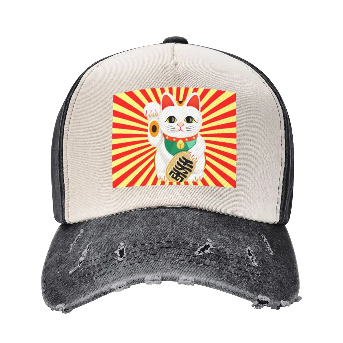 Maneki-Neko or Lucky Cat Baseball Cap Hip Hop Vintage Kids Hat Designer Hat Baseball Men Women's