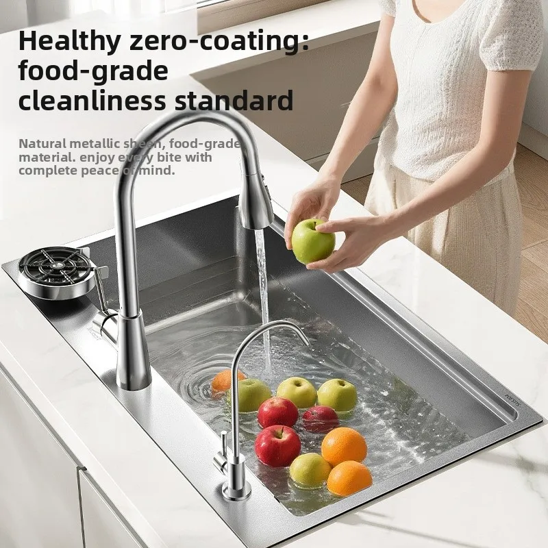 

Кухонная мойка, большая одинарная, нержавеющая сталь 304, утолщенная раковина для овощей с вулканическим тиснением