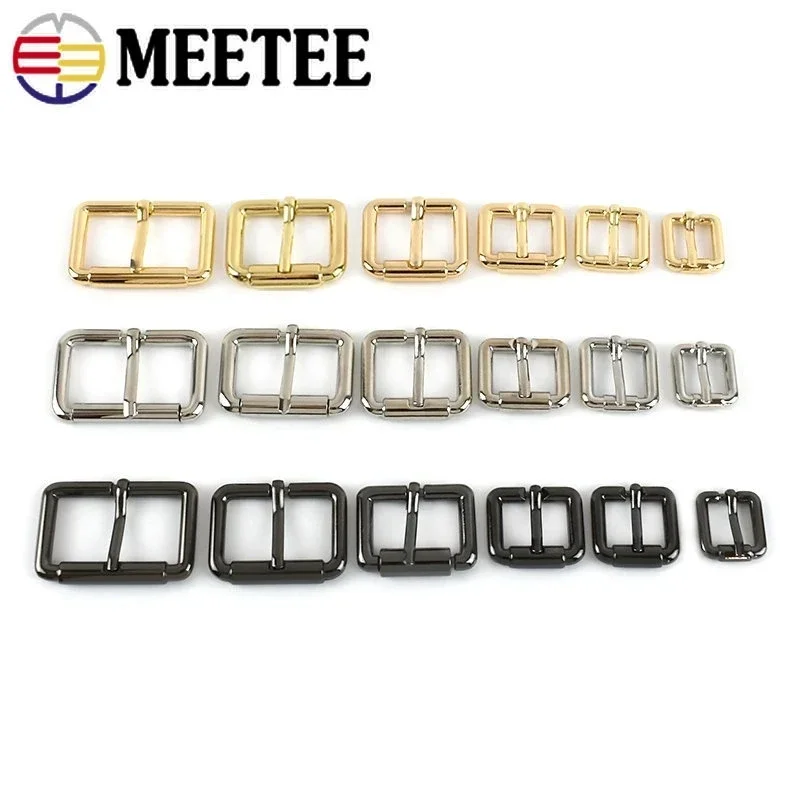 5Pcs 10/12/16/20/25/32/38mm Metal Buckles for Bag Strap Leather Backpack Belt Roller Pin Buckle Bags DIY Hardware Accessories