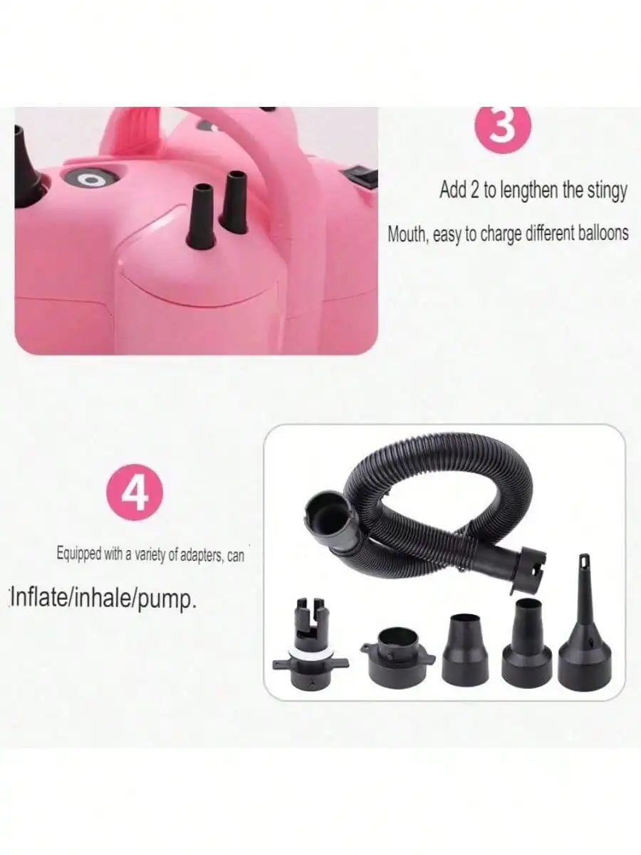 Balloon Pump, Electric Air Pump, Birthday Party Supplies, Wedding Supplies, Double Balloon Electric Pump Butterfly Shape