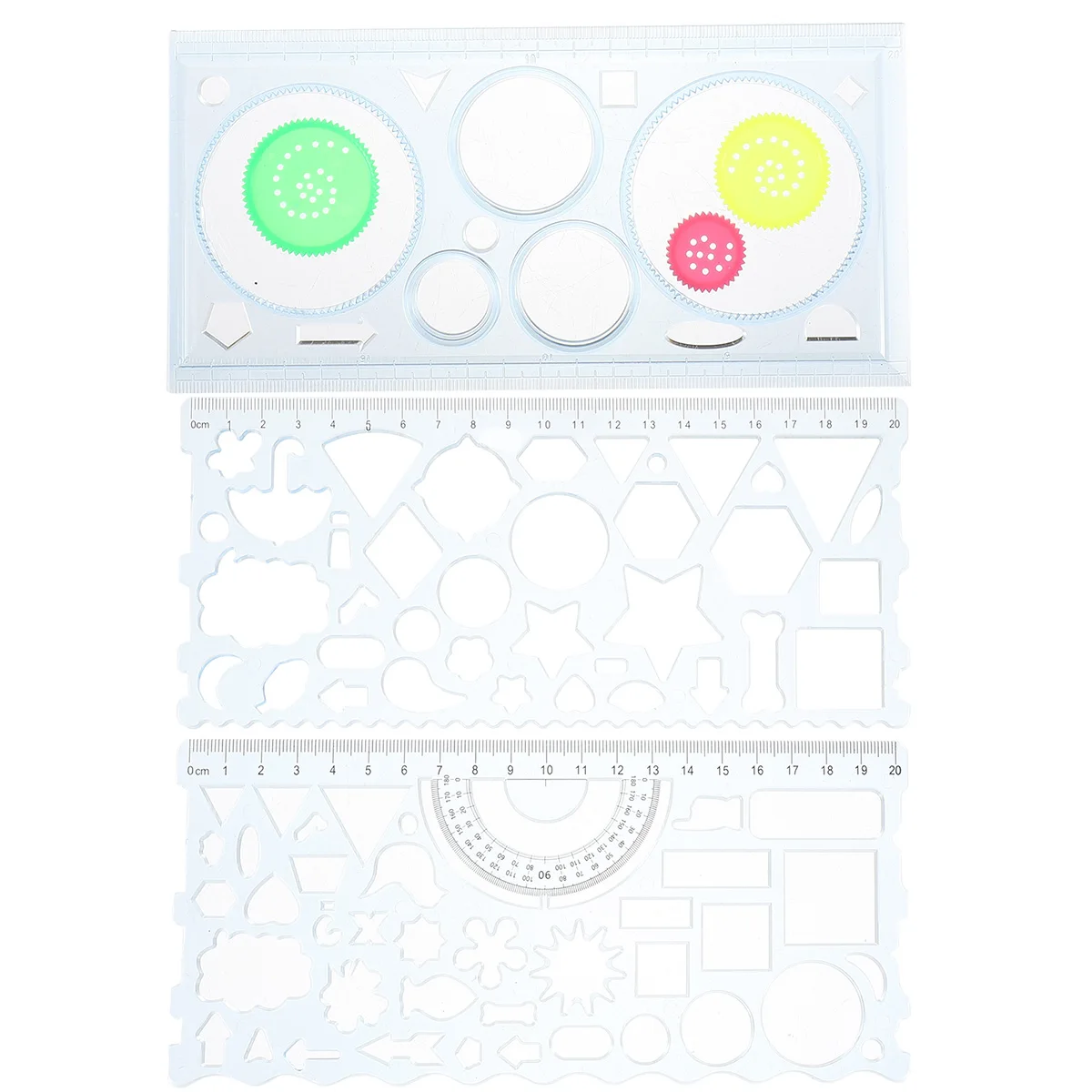 

3pcs Geometric Stencils Ruler Set Creative Drawing Tool for Kids Educational StationeryStudent Supplies Creative