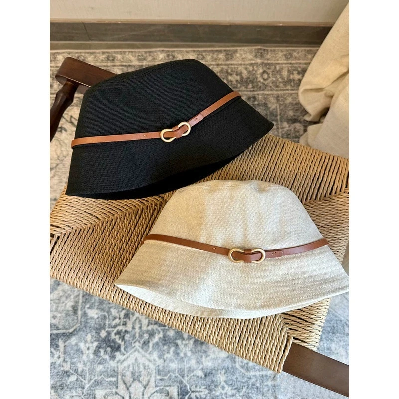 High End Minimalist Breathable Cotton Blended Bucket Hat Women Stylish and Elegant Daily Commute Bucket Hats