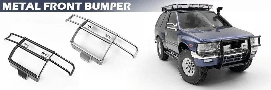 Simulation Metal Front Bumper For Tamiya CC01 ISUZU MU RC Crawler 1/10 Scale Realistic Appearance Replacement RC Upgrade Parts