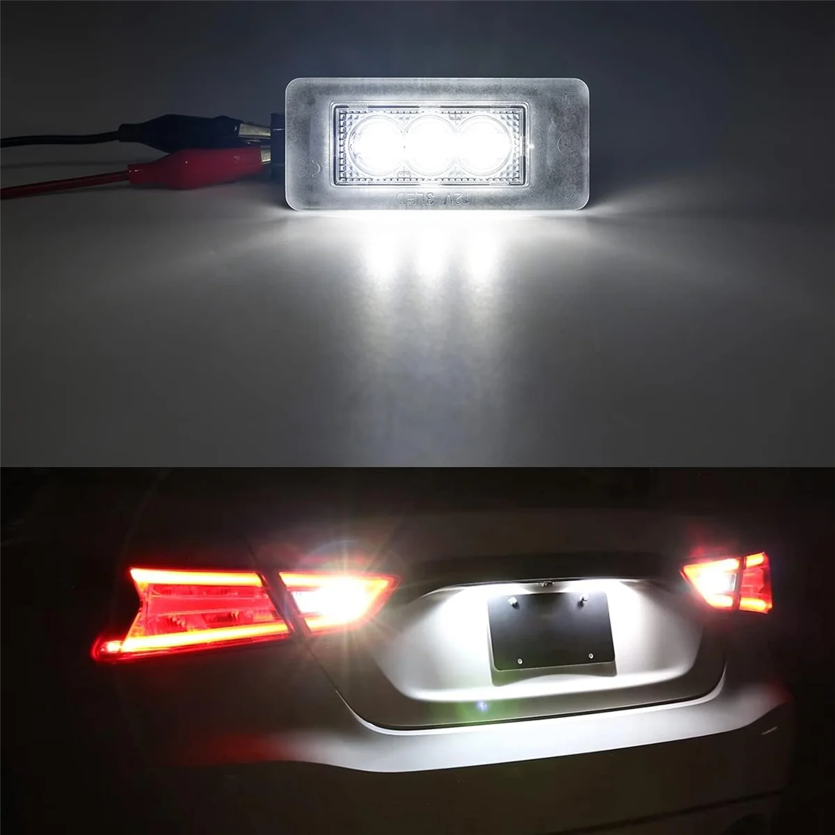 Car LED Number License Plate Lamp White Light 265108990E for Nissan Serena C27 2016-2018 Altima Tail Lamps