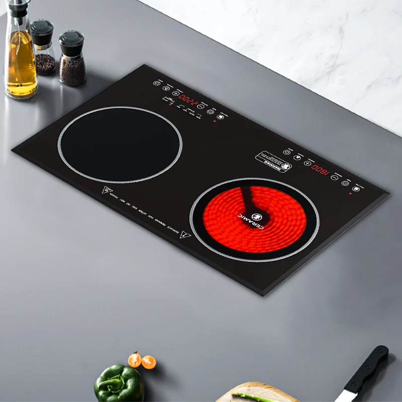 Factory Customized 2900W Induction Plate Built-in Cooktop 2 Electric Stove Induction Hob Double Induction Cooker