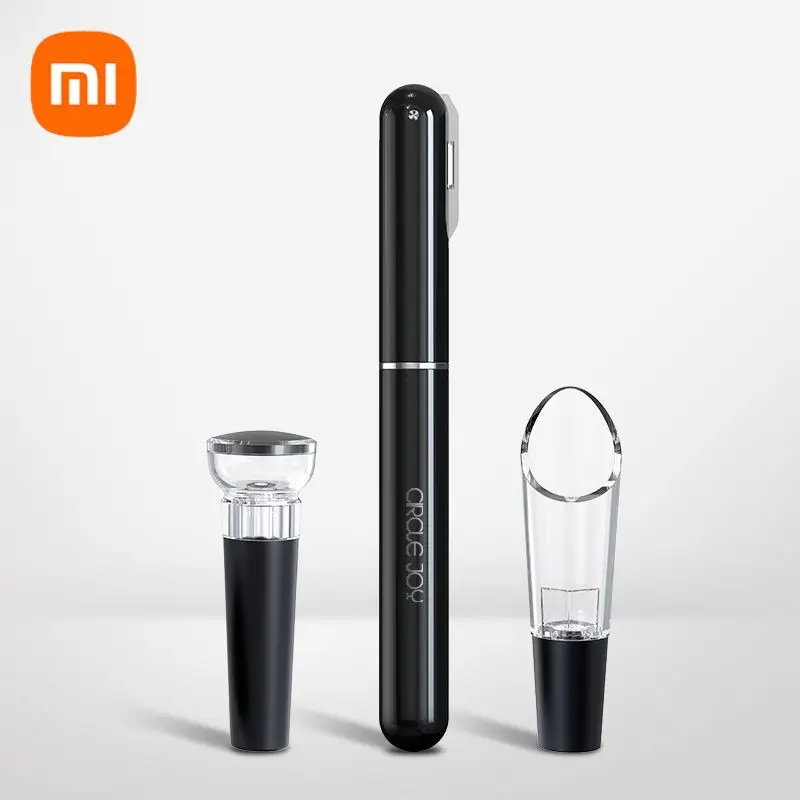 Xiaomi Circle Joy Red Wine Opener Pencil Shaped Air Pressure Security Fast Small Compact Practical Needle Style Opener Tools KIT