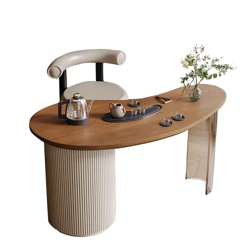 

Solid wood balcony tea table and chair combination