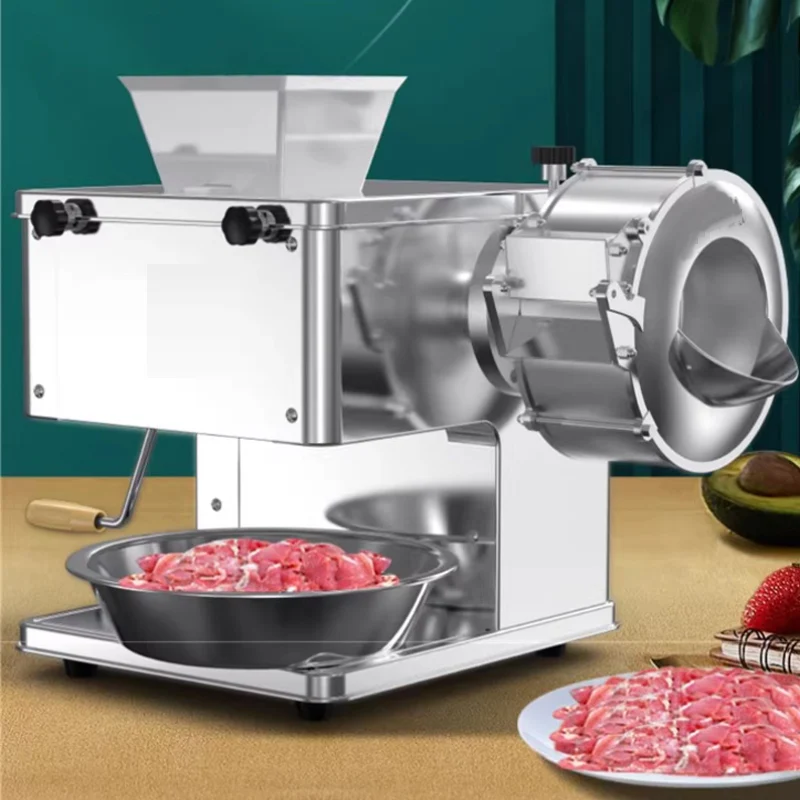 Multi-function Vegetable Cutter Electric Meat Slicer Grinder Commercial Automatic Shred Slicer Dicing Meat Machine