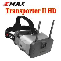 EMAX Transporter II 2 HD FPV Goggles 720x1080 4.45 Inches Screen Antenna HDZero Goggle For FPV Racing Drone Quadcopter RC Tools