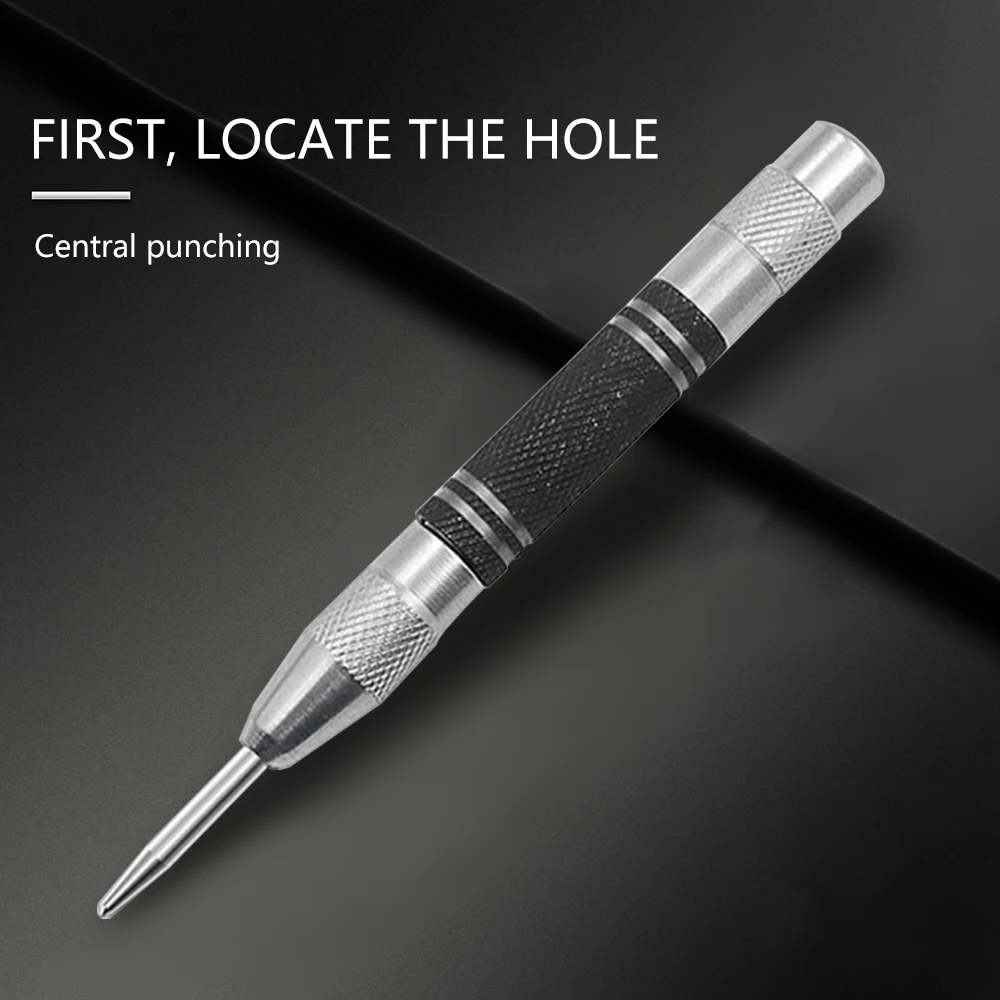 

High Hardness Alloy Center Punch Set - 8PC Drilling Positioning Tool Kit with Octagonal Handle for Metal & Woodworking