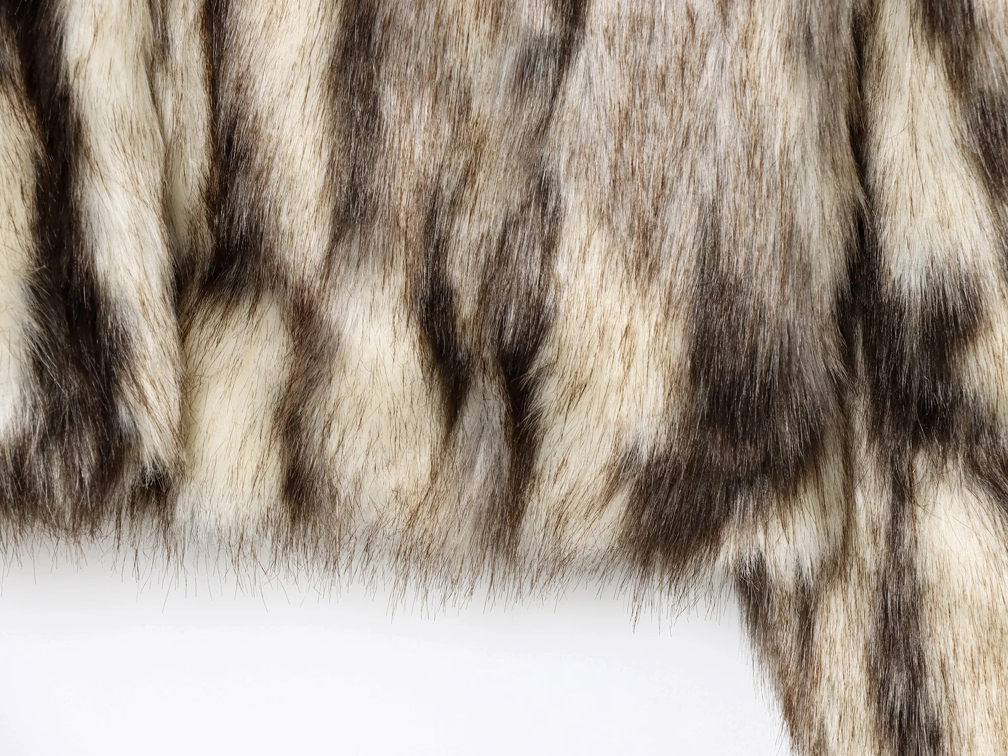 ETJ 2025 winter women's new fashion animal print natural color imitation fur standing collar jacket warm short coat