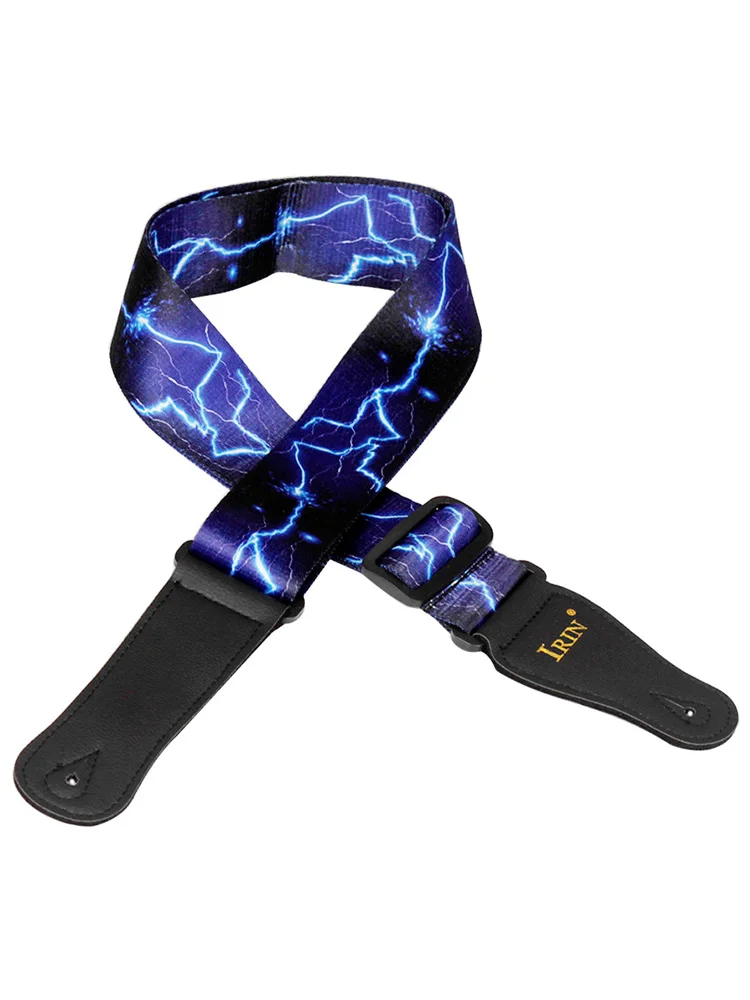 IRIN Universal Electric Classical Folk Guitar Strap PU Leather Ends Adjustable Acoustic Electric Bass Guitar Parts & Accessories