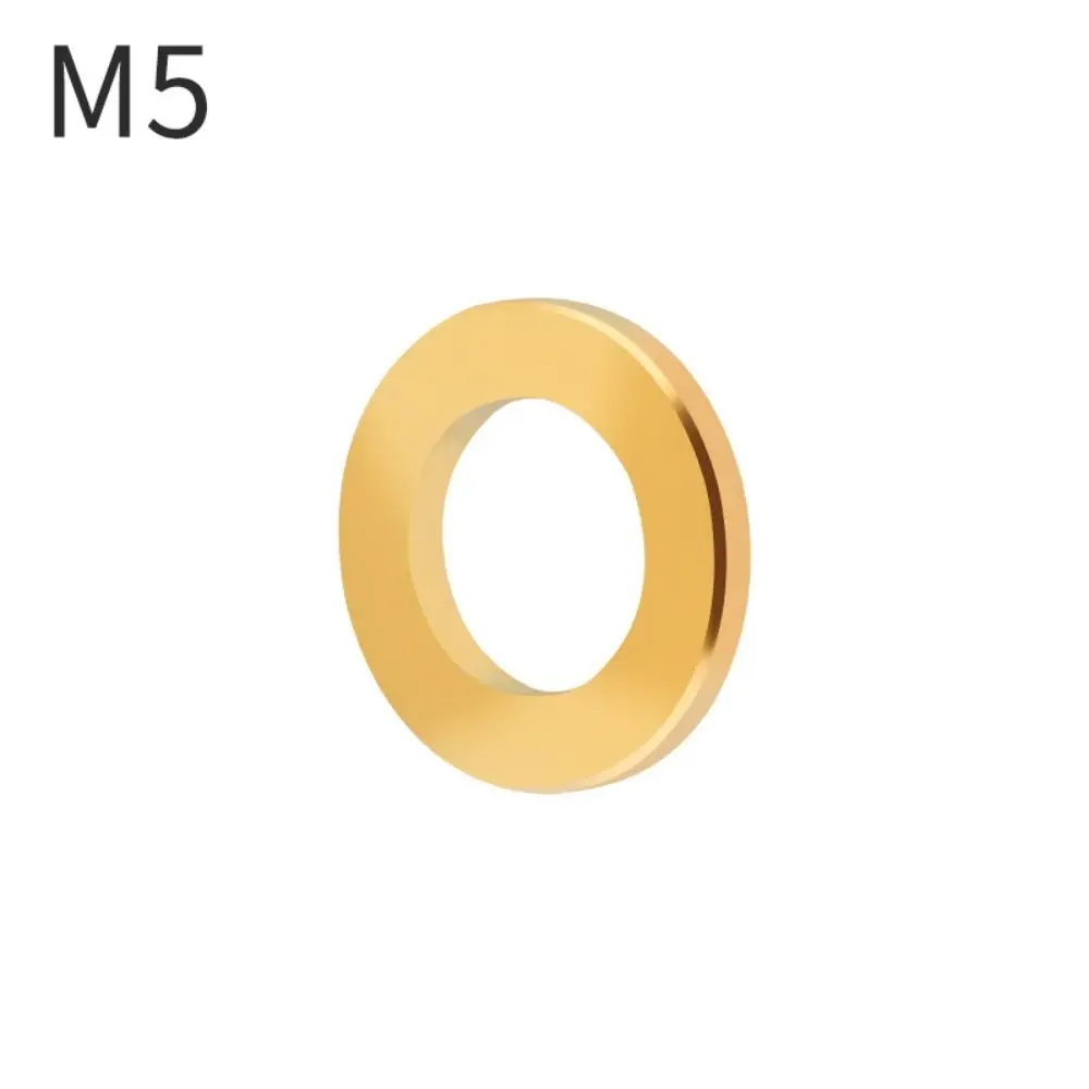 M5/M6 Bike Brake Flat Washer Titanium Alloy Anodizing Process Bike Bolts Gasket Colorful Durable Bicycle Spacer Pads Stem