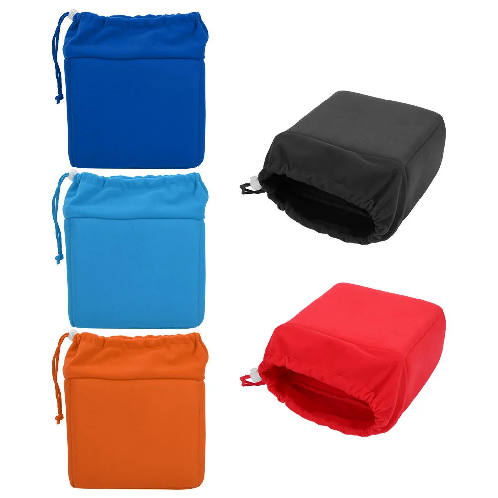 Shockproof Camera Bag Drawstring Camera Bag Waterproof Shockproof DSLR Camera Lens Insert Bag Padded Case With Drawstring
