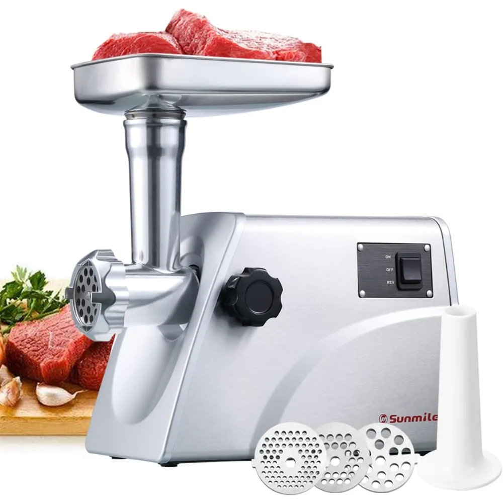 

Electric Meat Grinder - 1HP 800W Max Power - ETL Stainless Steel Meat Grinder Mincer Sausage Stuffer