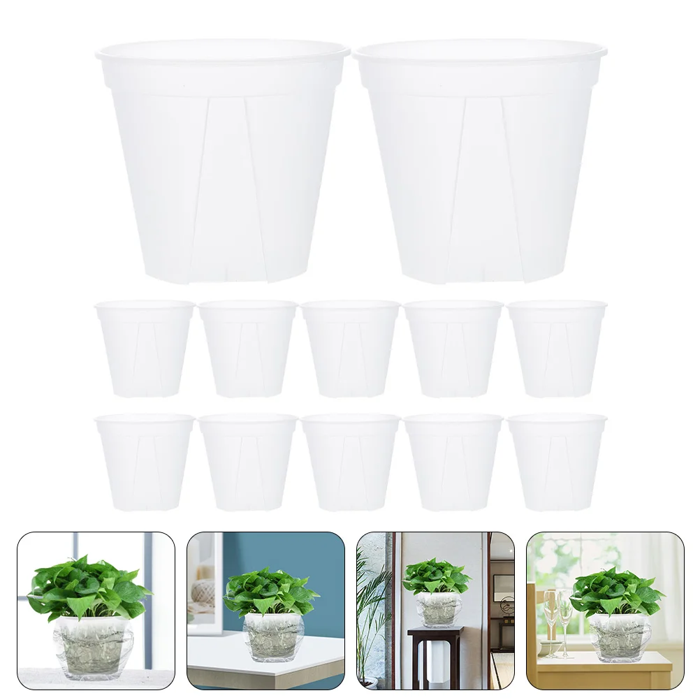 

12 Pcs Thicken Basin Control Root Pots for Plants Pp Outdoor Flower Breathable Flowerpots