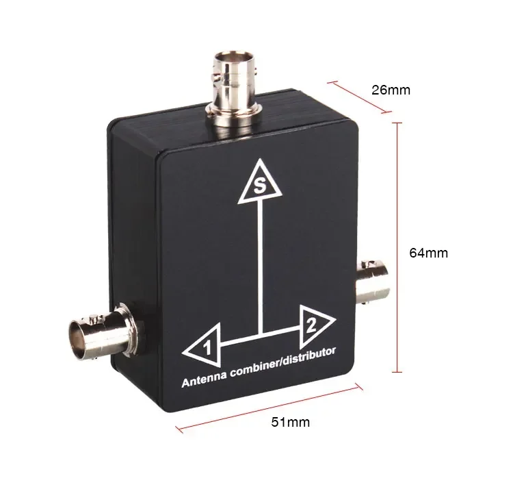 Passive broadband UHF antenna combiner and splitter, Allocation Divide RF Signal From 1 To 2 for Antenna amplifier Distributor
