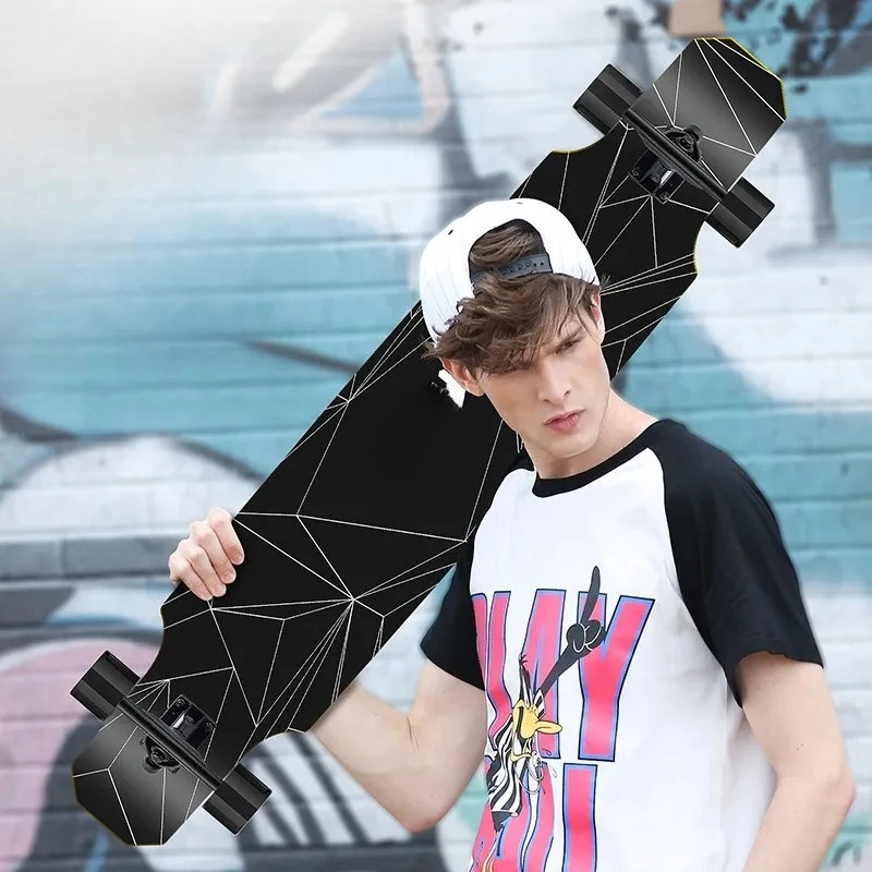 Four Wheel Pattern Longboard Dance Board Beginner Road Skateboard for Adults Wholesale
