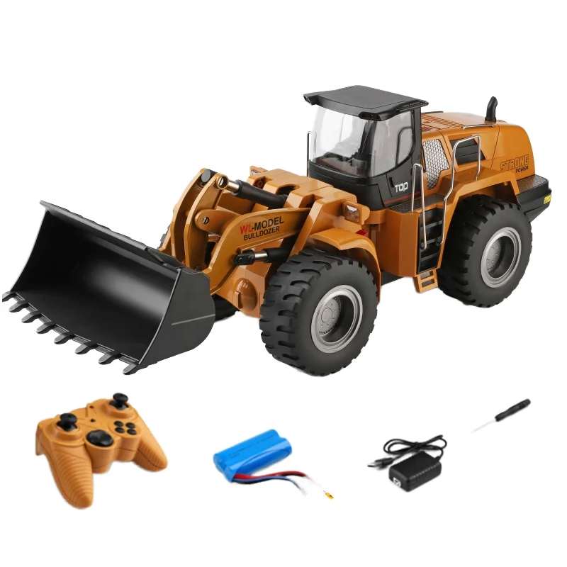 

1:14 Handle-controlled Car Excavator Alloy Engineering Car Children's Boy Simulation Big Model Charging Toy Vehicle Pushdozer