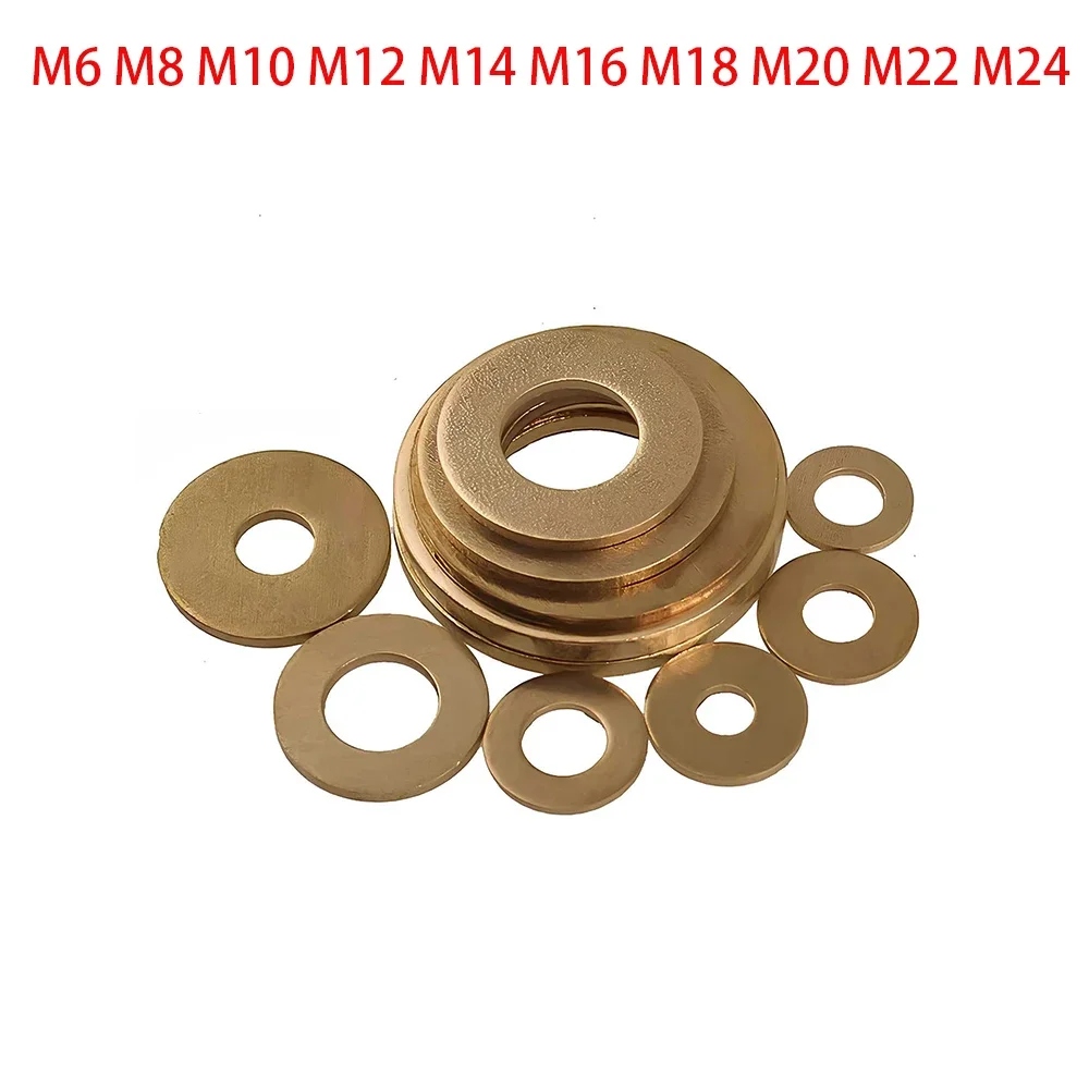 Brass Washer M6 M8 M10 M12 M14 - M24 GB97 Flat Ring Gasket Spacer Washers Seal Spacer Fastener Hardware