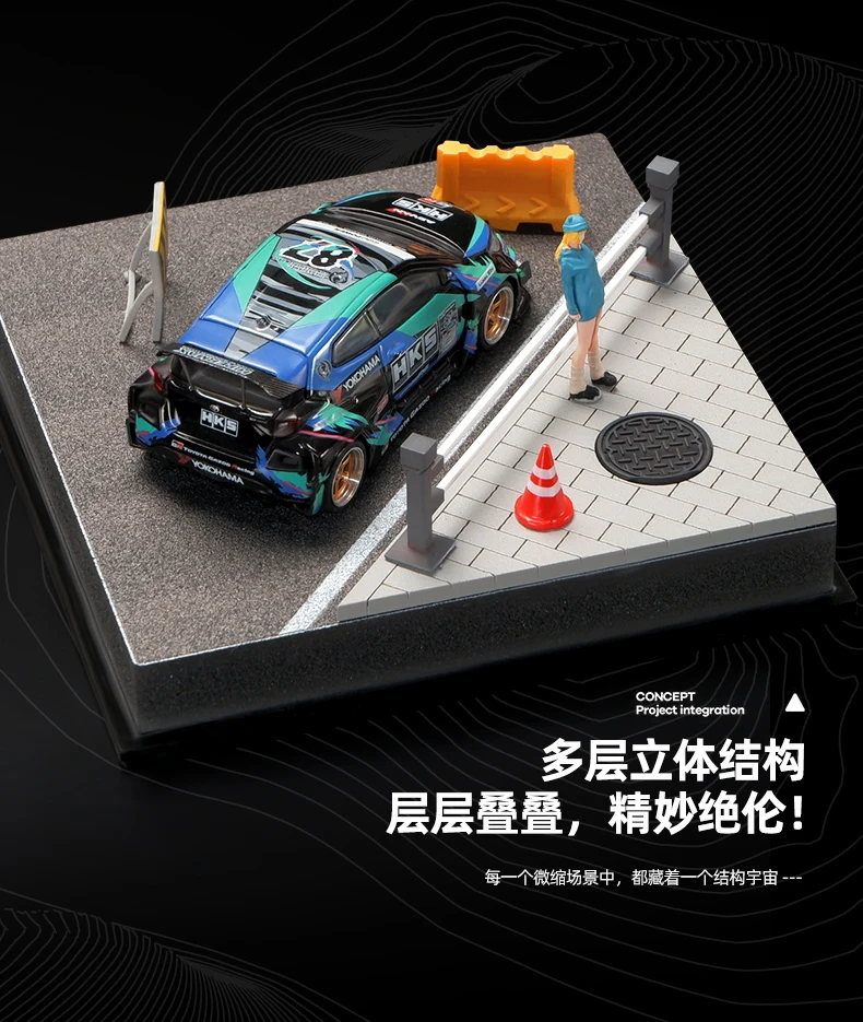 Collector 1/64 Car Model Parking Lot Small-scale Scene Acrylic Display Dust Cover Storage Box Friends Gifts Collect Ornaments