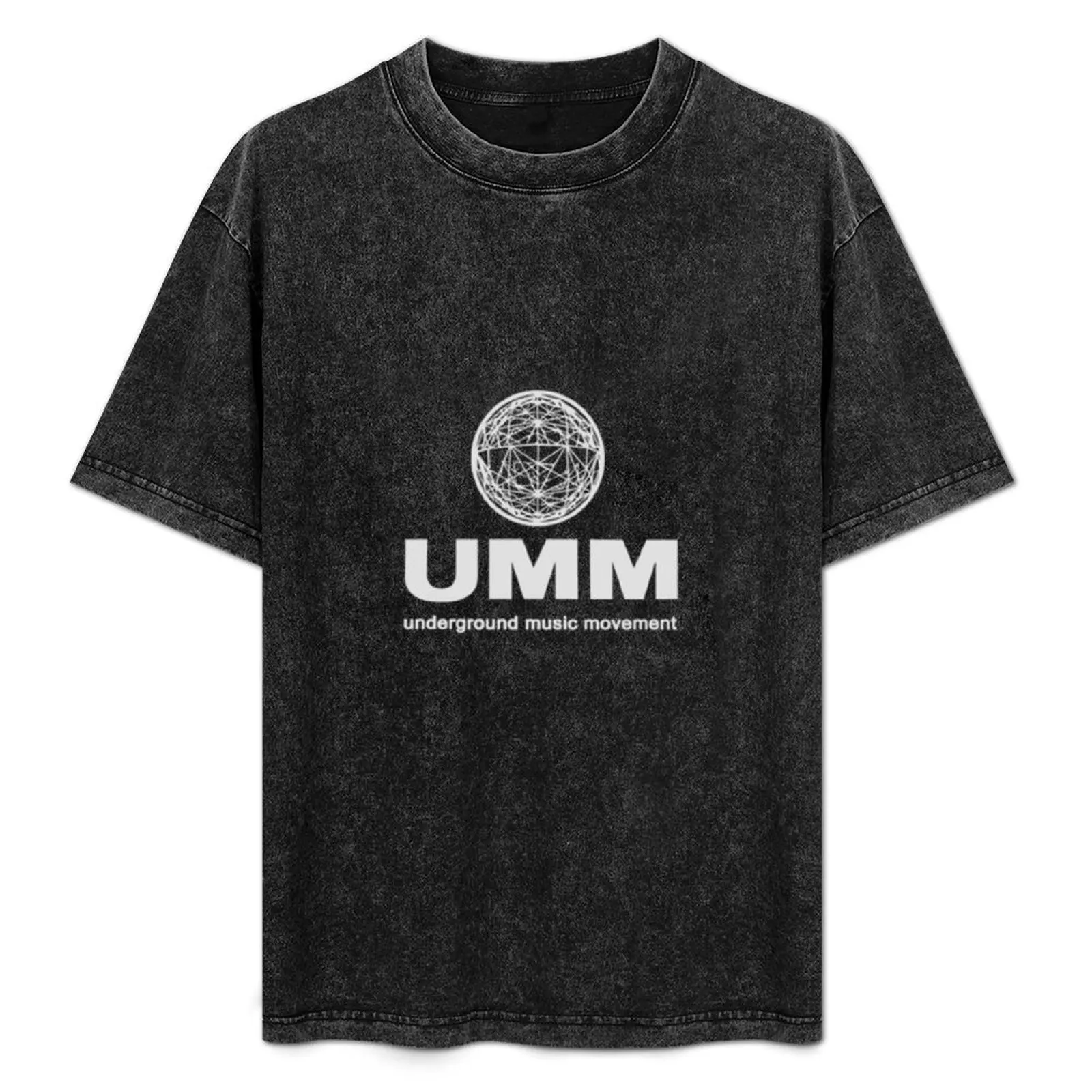 

UMM - Underground Music Movement T-Shirt Simple Solid Color Crew Neck Tee