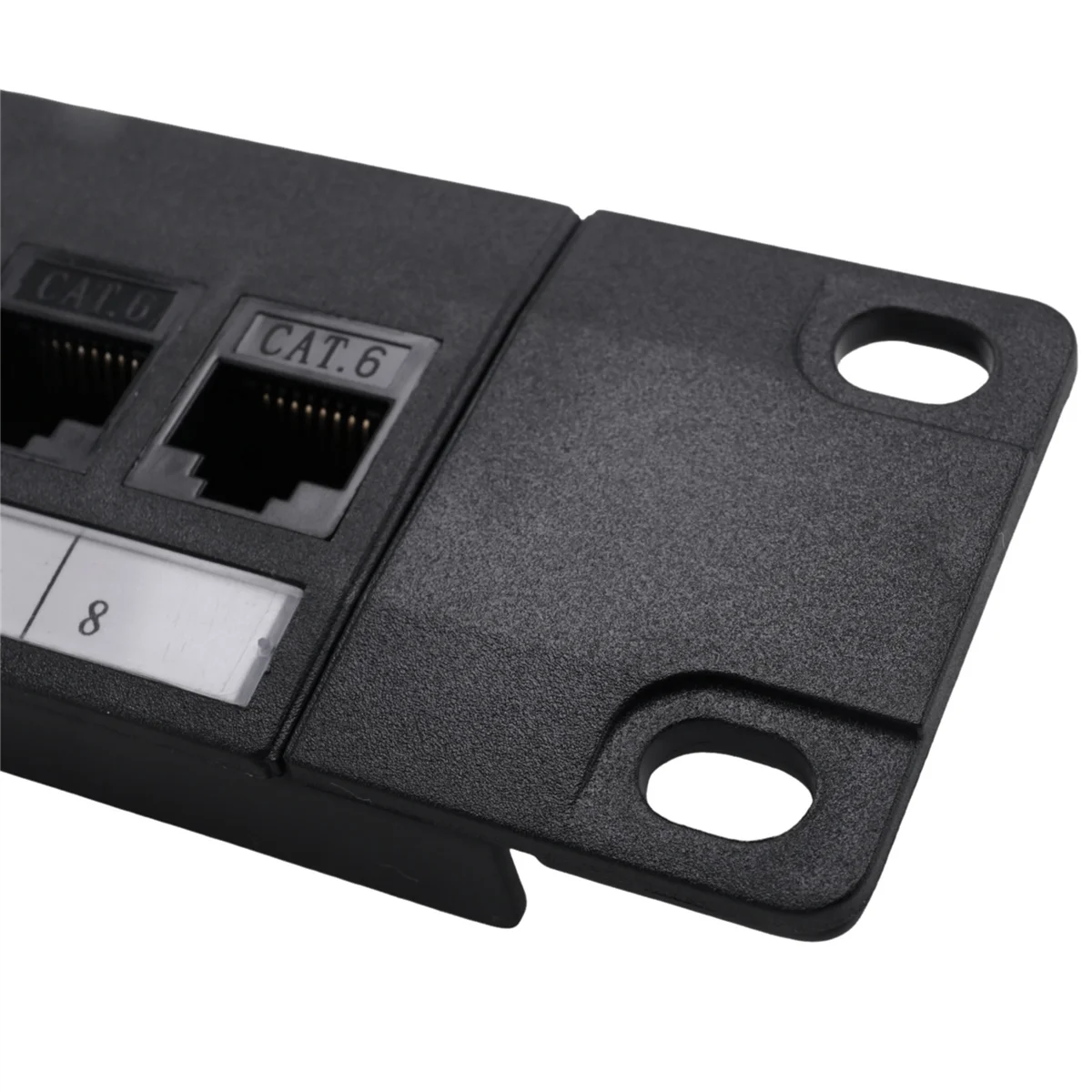 ABKM 8 Port Straight-Through CAT6 Patch Panel RJ45 Network Cable Adapter Jack Ethernet Distribution Frame