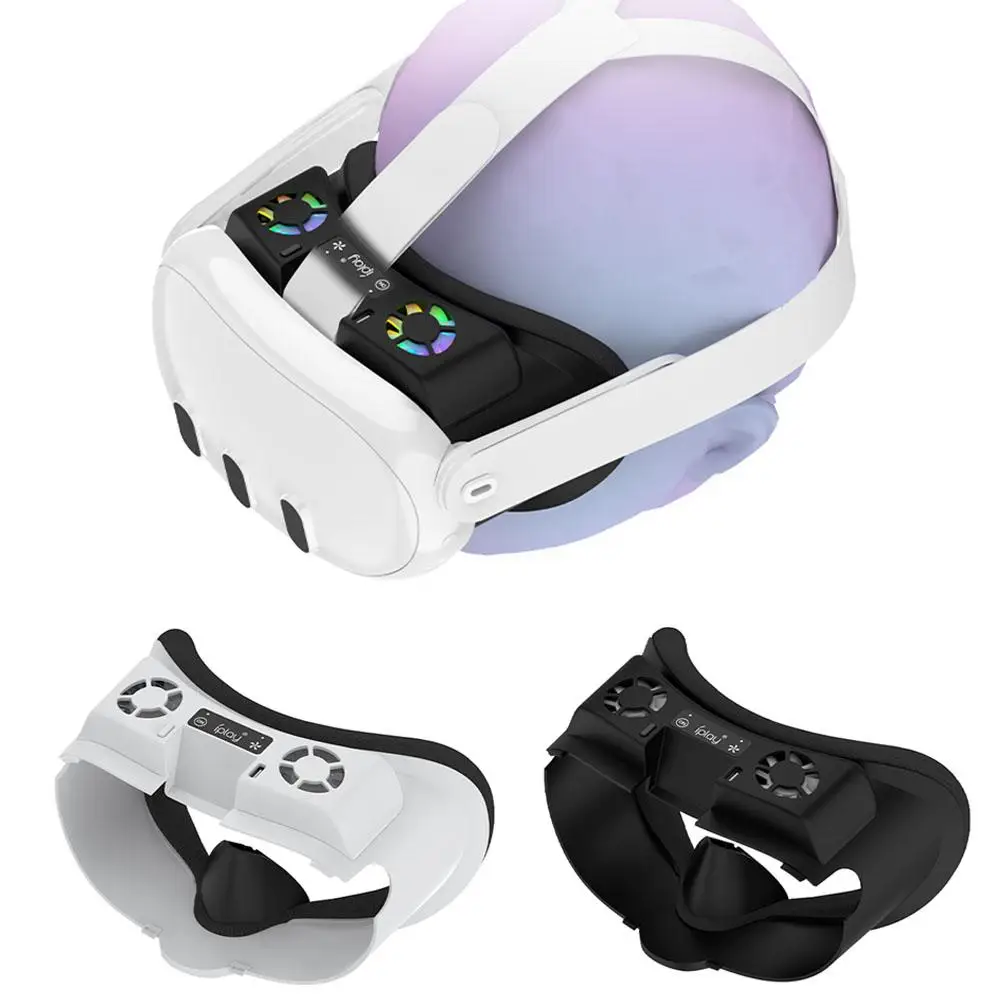 For Meta Quest 3 Air Circulation Heat Dissipation Mask For Quest 3 RGB Fan Mask Breathable Light