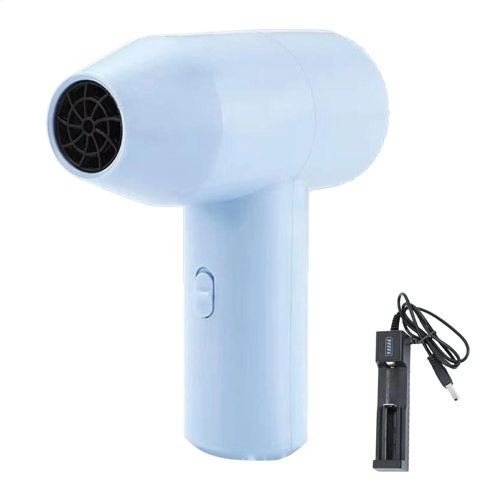 Cordless Lightweight Fast Drying Low Noise Hair Dryer, Hot/Cold Air Rechargeable Travel Blow Dryer for Camping Artists Students
