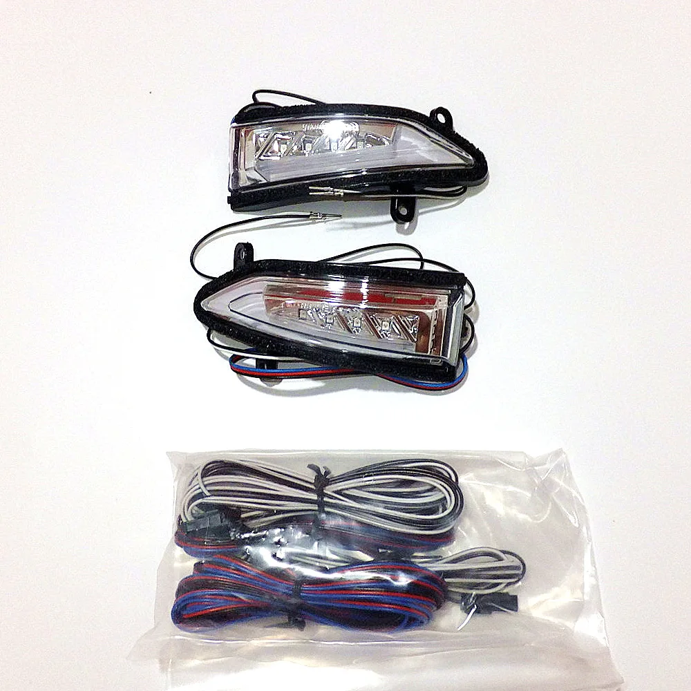 July King Car Rear-view Mirror Lights for Nissan Sentra Sylphy Livina and Tiida 2012-2015; LED Side Turn Signals DRL Ground Lamp