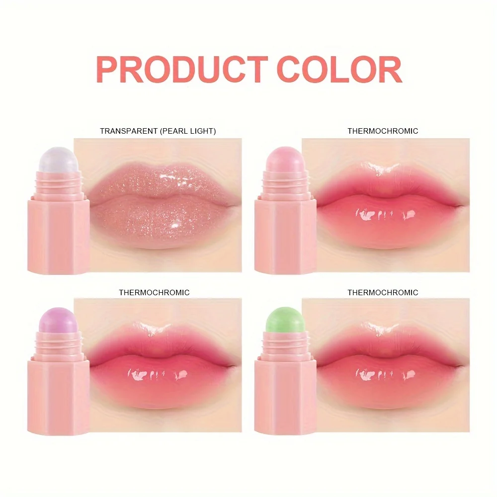 4-In-1 Pink Lip Balm Lipstick For Women, Color Changing Moisturizing And Non-Fading Lip Gloss, Daily Natural Makeup Cosmetics