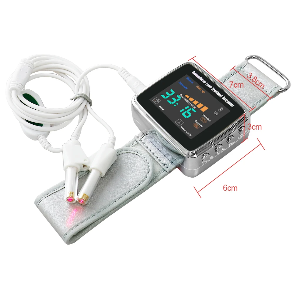 15 Holes 650nm Laser Therapy Watch Diode LLLT Wrist Watch For Diabetes Cholesterol Hypertension Treatment Sinusitis Therapy