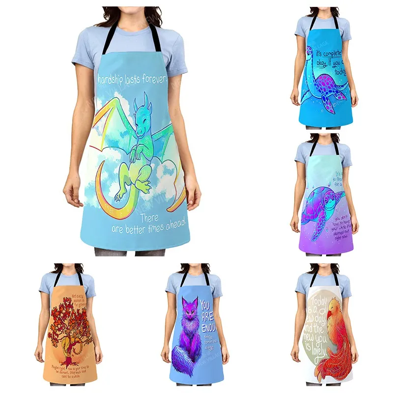 Aesthetic Women kitchen apron kids original Children Waterproof girl princess waiter work apron oil proof cartoon kawaii cute
