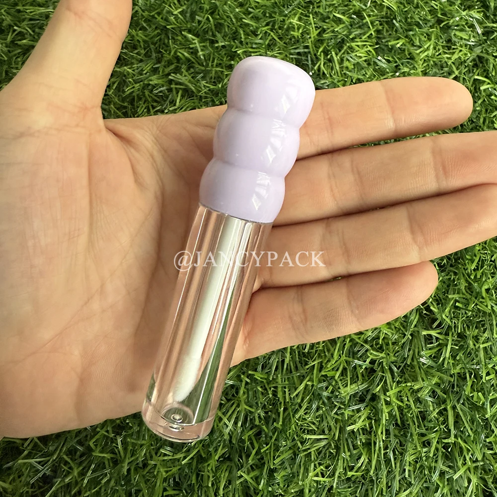 3ml exclusivo fantasia cabaça em forma de roxo rosa tampa clara tubos de brilho labial garrafa bola vazia recipiente de esmalte labial embalagem de tubo
