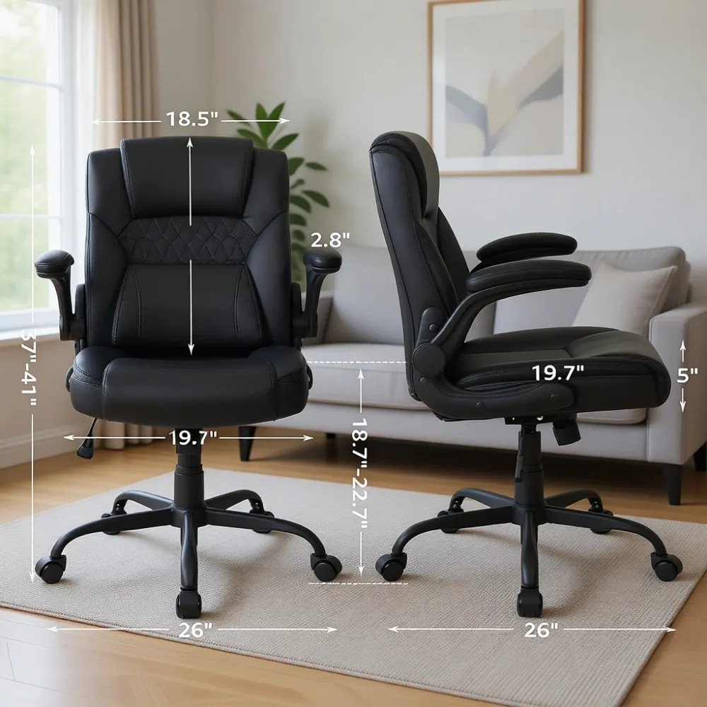 Ergonomic Home Office Chair with Lumbar Support and Adjustable Features