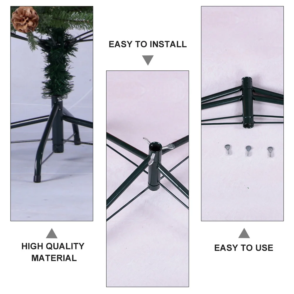 

2pcs Christmas Tree Base Metal Xmas Tree Stand Sturdy Corrosion-Resistant Home Holiday Decoration Support Quadripod Rack