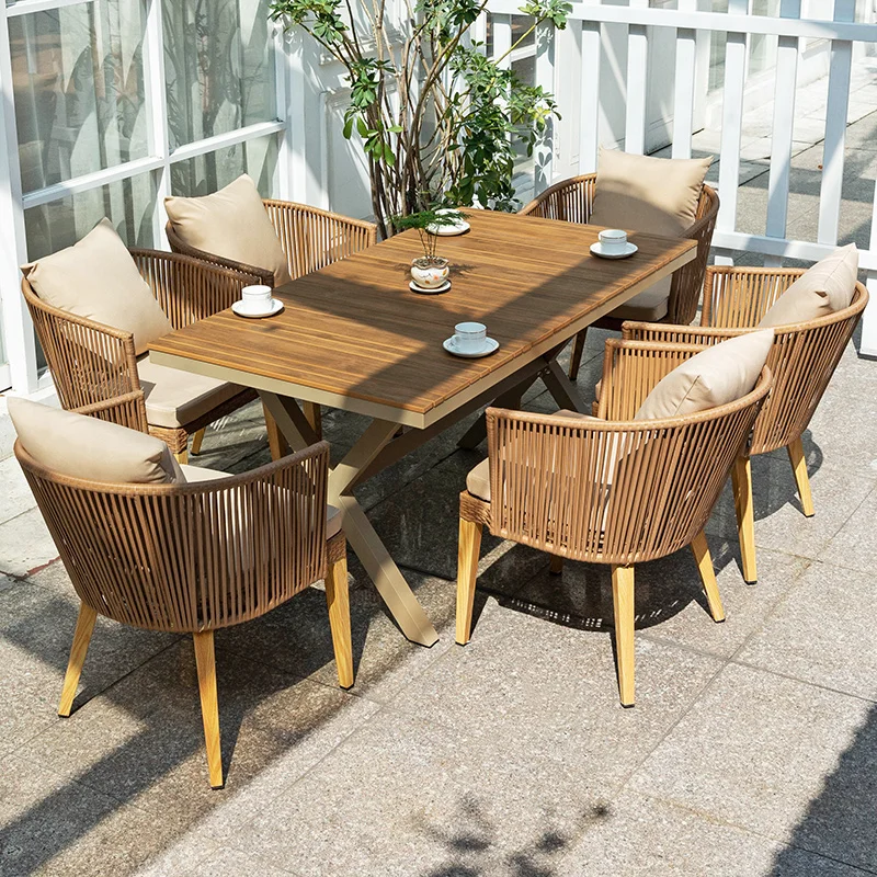 Wood Mobile Garden Furniture Sets Coffee Outdoor Lounge Camping Table Picnic Poker Children Mesas De Comedor Office Furniture