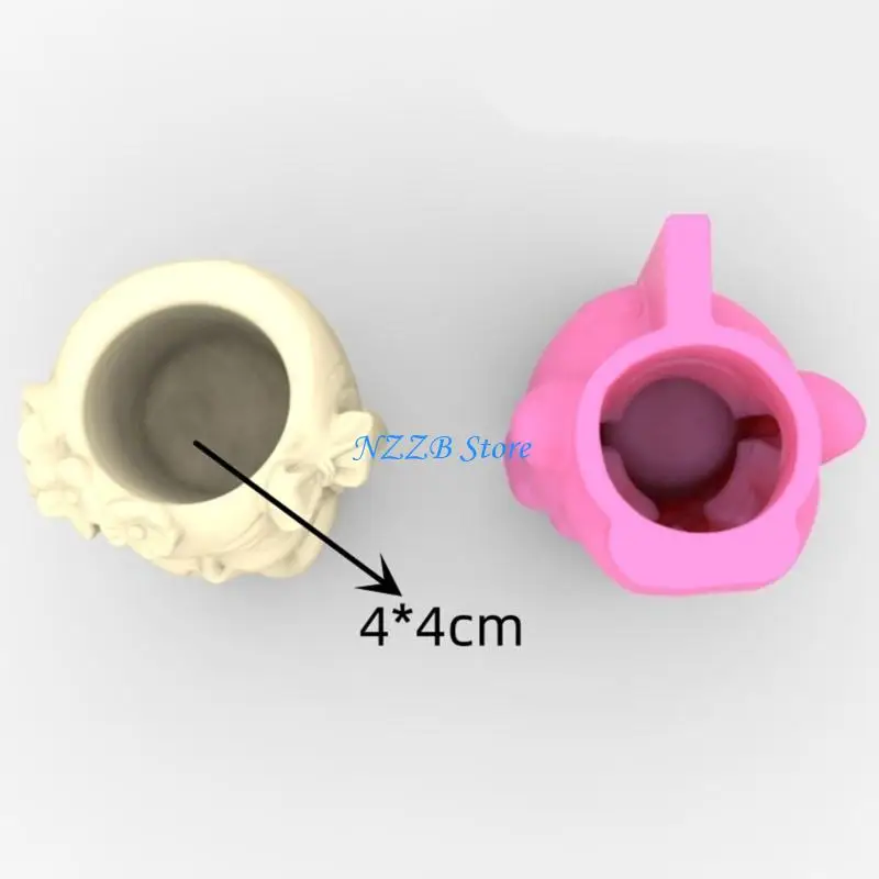 

T21F Succulents Flower Pot Resin Silicone Mold Suitable for Diy Garden Concrete Pen Holder Holder Crafts Home Decor