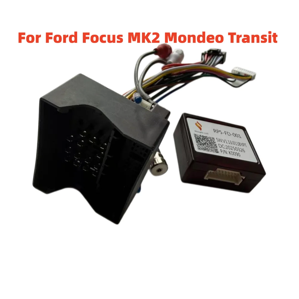 Install Aftermarket Android 16 Pin Car Cable Canbus Box For Ford C-Max/Fiesta/Focus MK2/ Fusion/Kuga/Mondeo/ S-Max/Transit/D-Max